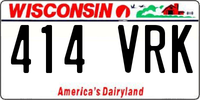 WI license plate 414VRK