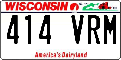 WI license plate 414VRM