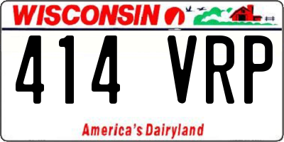 WI license plate 414VRP