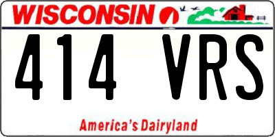 WI license plate 414VRS