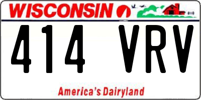WI license plate 414VRV
