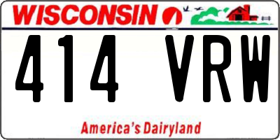 WI license plate 414VRW