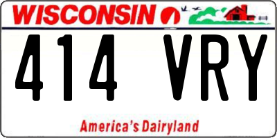 WI license plate 414VRY