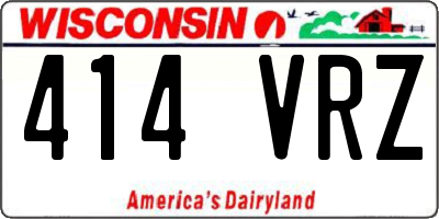 WI license plate 414VRZ