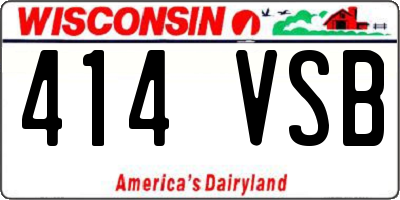 WI license plate 414VSB