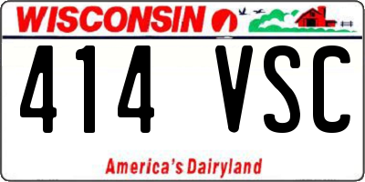 WI license plate 414VSC