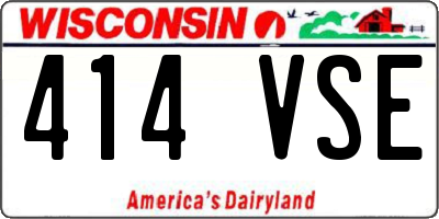 WI license plate 414VSE