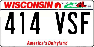 WI license plate 414VSF