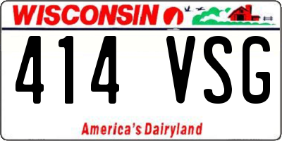 WI license plate 414VSG