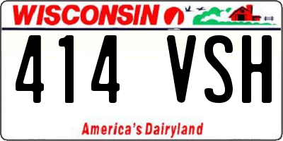 WI license plate 414VSH