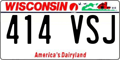 WI license plate 414VSJ