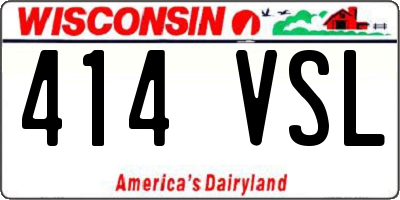 WI license plate 414VSL