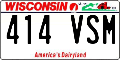 WI license plate 414VSM