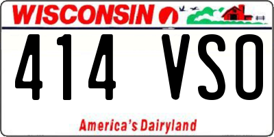 WI license plate 414VSO