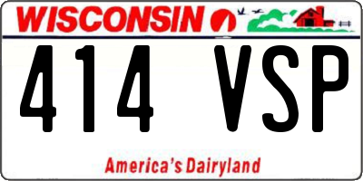 WI license plate 414VSP