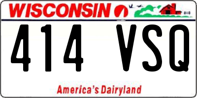 WI license plate 414VSQ
