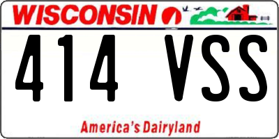 WI license plate 414VSS