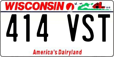 WI license plate 414VST