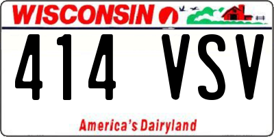 WI license plate 414VSV