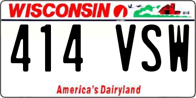WI license plate 414VSW