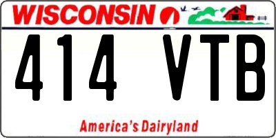 WI license plate 414VTB
