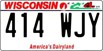 WI license plate 414WJY