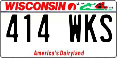 WI license plate 414WKS
