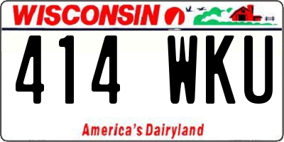 WI license plate 414WKU