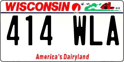 WI license plate 414WLA