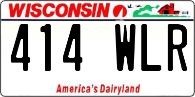WI license plate 414WLR