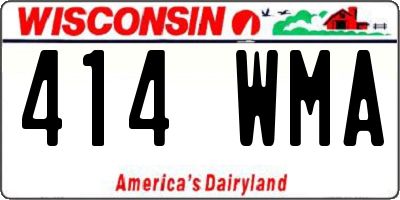 WI license plate 414WMA