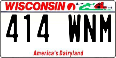 WI license plate 414WNM