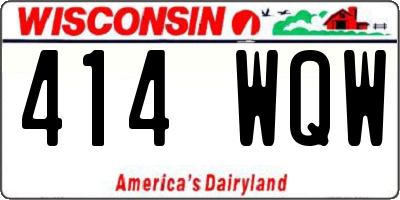 WI license plate 414WQW
