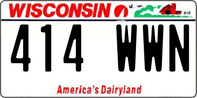 WI license plate 414WWN