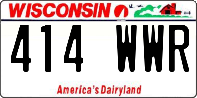 WI license plate 414WWR