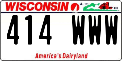 WI license plate 414WWW