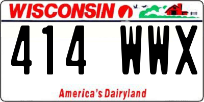 WI license plate 414WWX