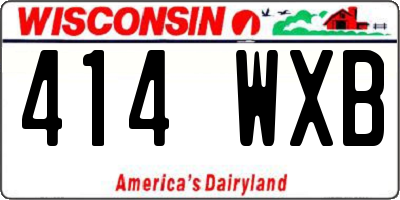 WI license plate 414WXB