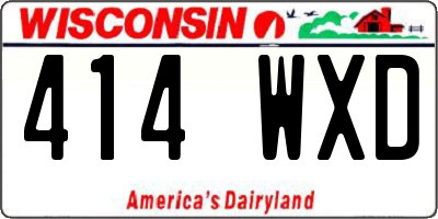 WI license plate 414WXD