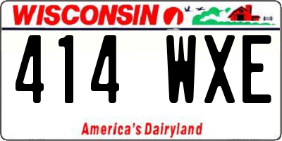 WI license plate 414WXE