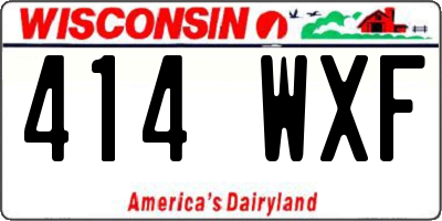 WI license plate 414WXF