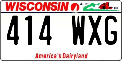 WI license plate 414WXG