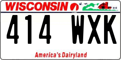 WI license plate 414WXK