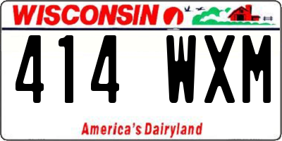 WI license plate 414WXM
