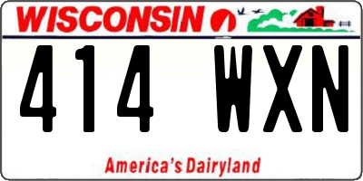 WI license plate 414WXN