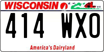 WI license plate 414WXO