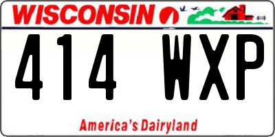 WI license plate 414WXP
