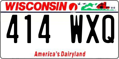WI license plate 414WXQ