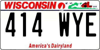 WI license plate 414WYE