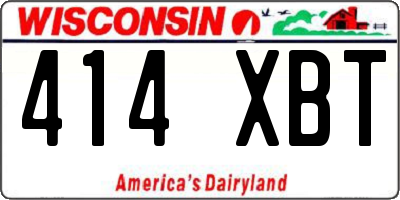 WI license plate 414XBT
